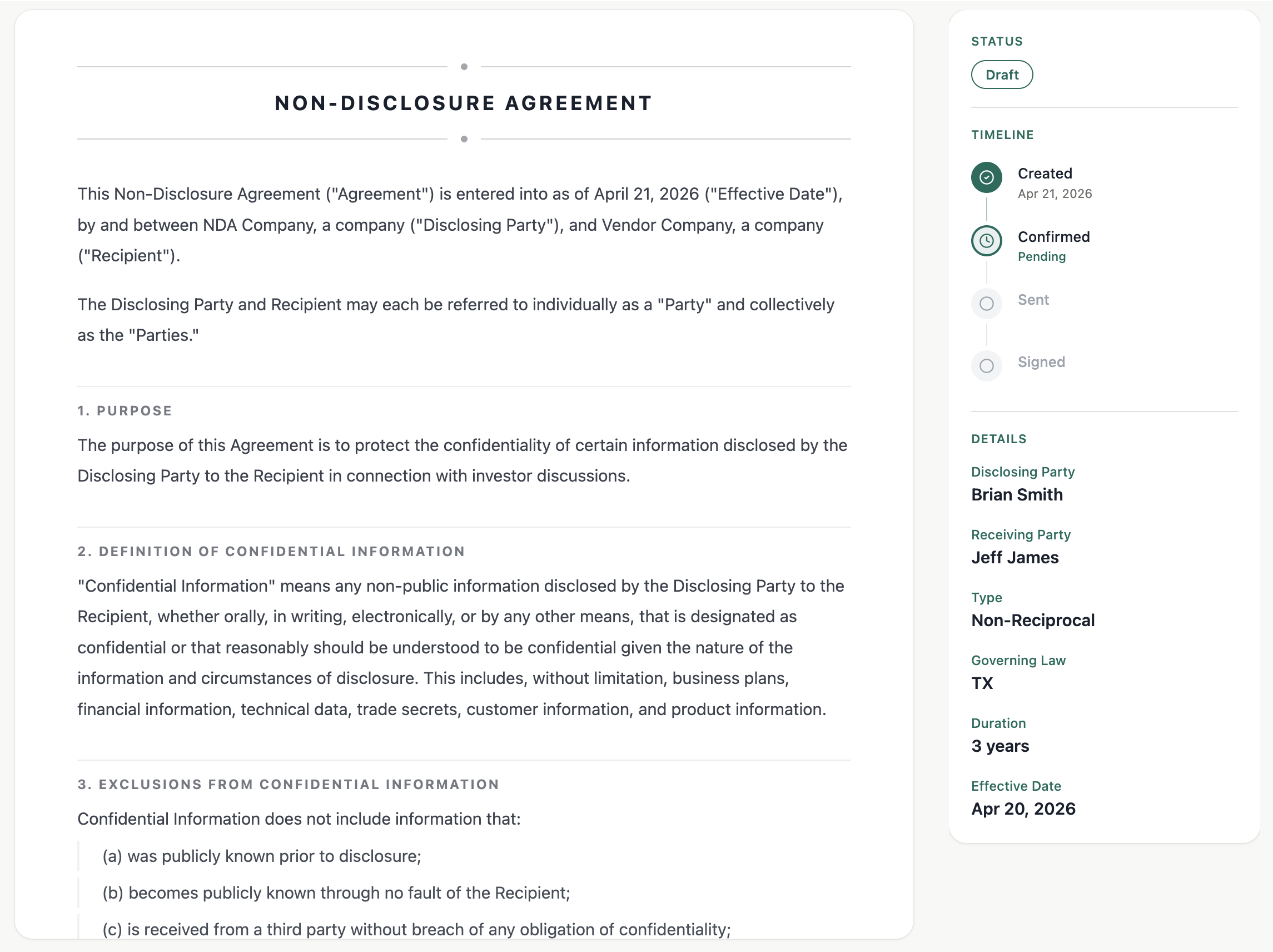 Nda Add NDA.company — Create, Send & Sign NDAs Online in 60 Seconds